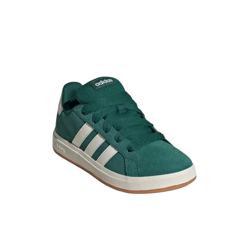 Adidas GRAND COURT Anti Slip Wear Resistant Low Top Kids' Skateboarding Shoes Green Gray Kids'-2