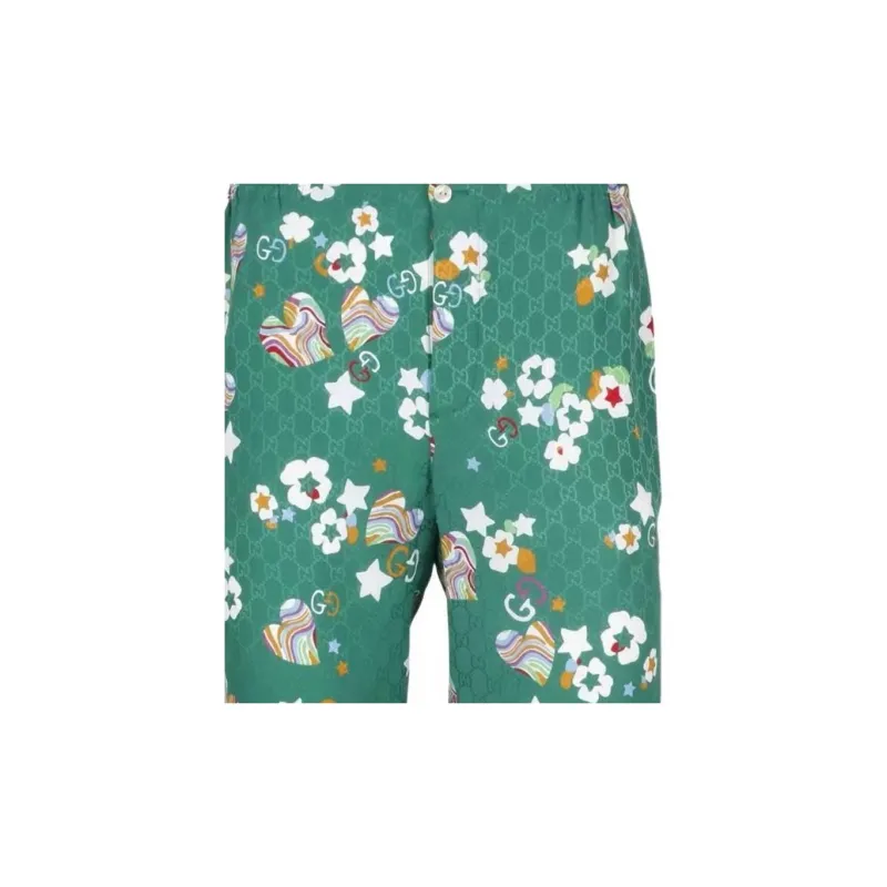 GUCCI Casual Shorts Men's Green-3