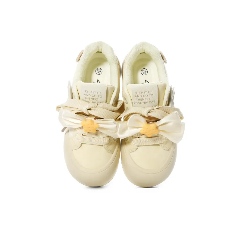 Cob Slip Resistant Lightweight Coverage Low Top Skateboard Shoes Women's Yellow-3