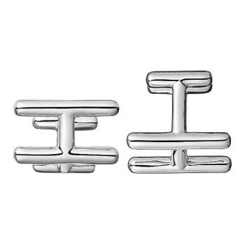 HERMES 925 Sterling Silver Cufflinks Men's Silver