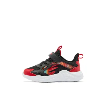 QIAODAN Anti Slip Wear Resistant Low Top Kids Lifestyle Shoes Black Red Children Aged 3 7 Years Old