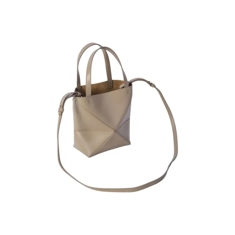 LOEWE Puzzle Fold Calfskin Shoulder Bag, Crossbody Bag, Handbag Mini Women's Sand-3