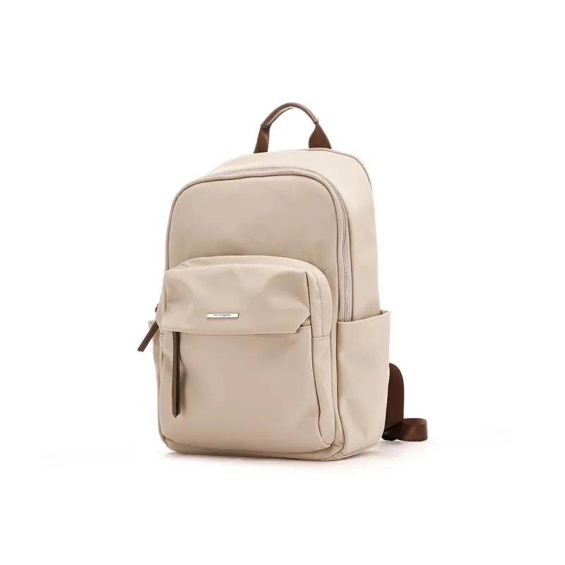 RED DRAGONFLY Fabric Backpack Unisex Apricot/Dark Gray/Black-1