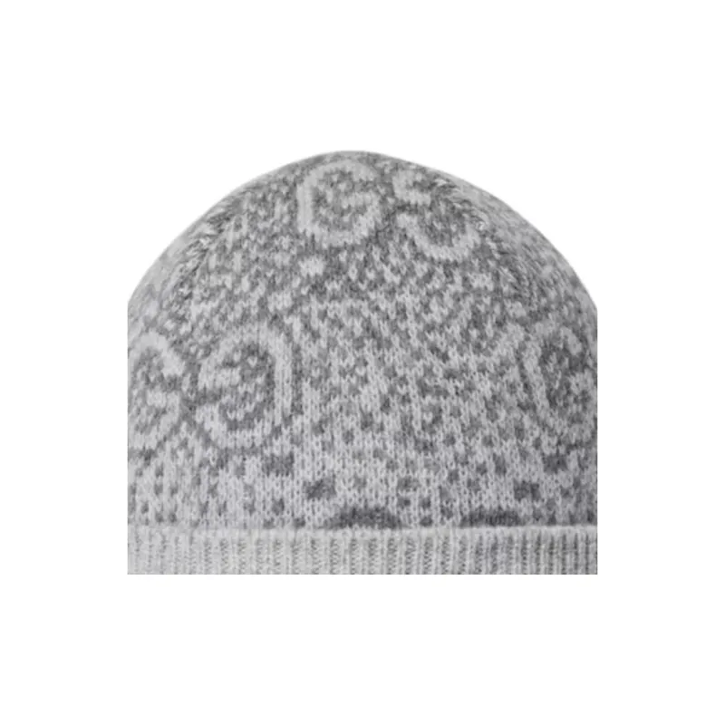 GUCCI Wool, Jacquard Beanies Kids' Gray-2