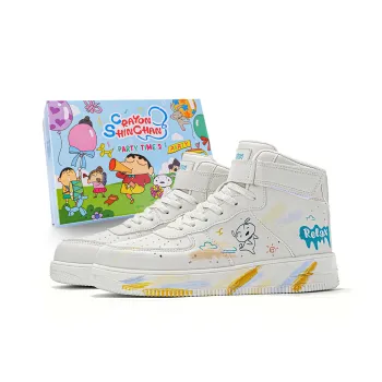 Crayon Shinchan High Top Skateboard Shoes Unisex