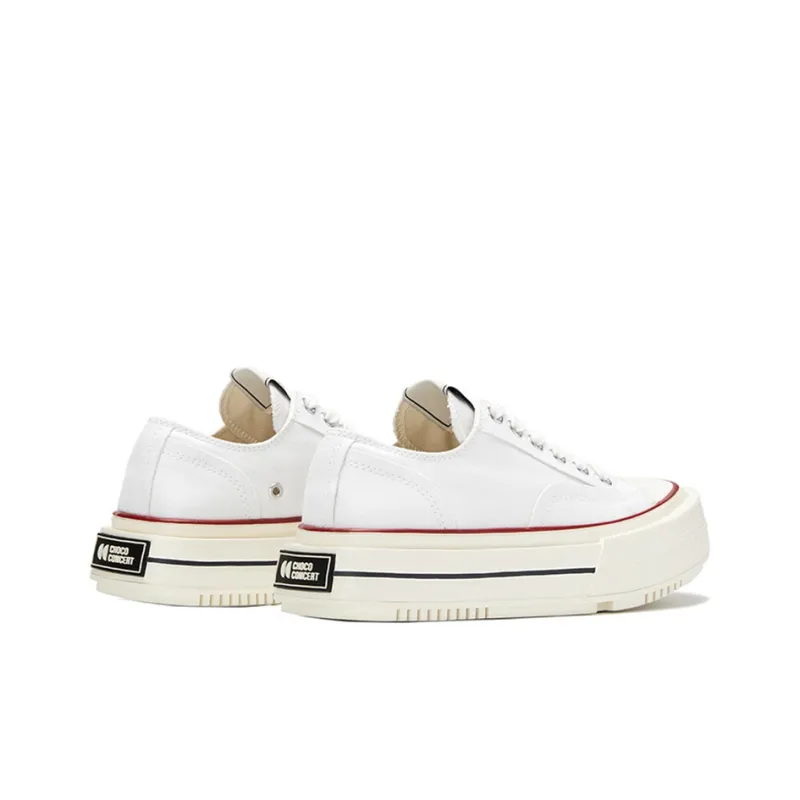 CHOCO CONCERT Low Top Canvas Shoes Unisex White-3