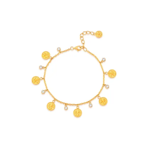 FOOKISLRND Traditional Style Gold Iris Bracelet Solid Gold Priced In Gram Gold Bracelet Women's