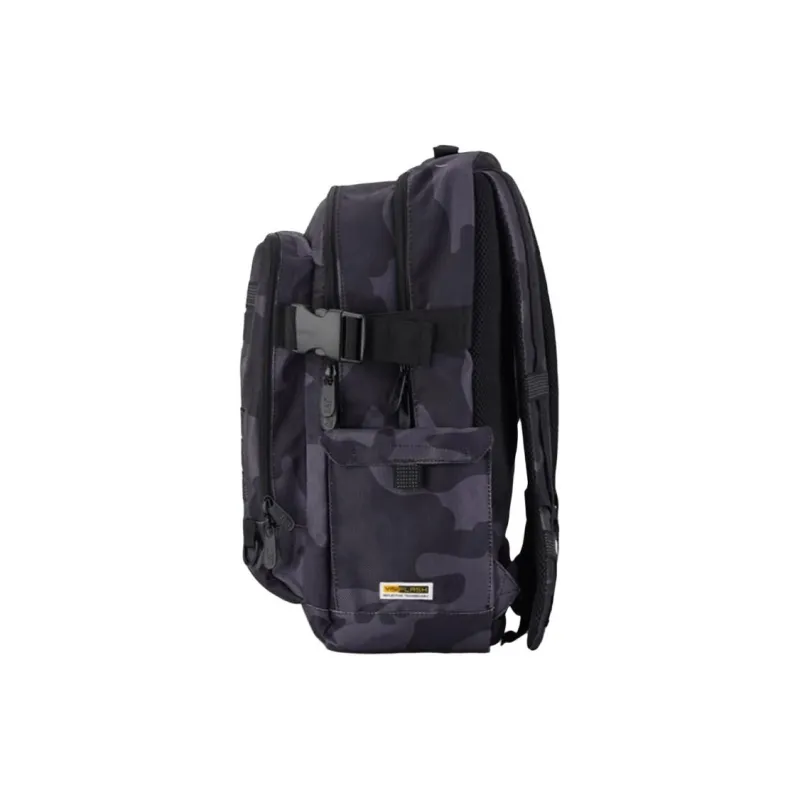 CAT Polyester Backpack Medium Size Unisex Black & Purple-2