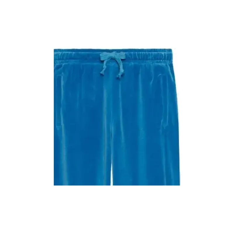 GUCCI Chenille Knit Joggers Blue-4