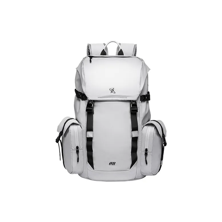 GYXX Artificial Leather Backpack Unisex Jasper/Frost Moon White-8