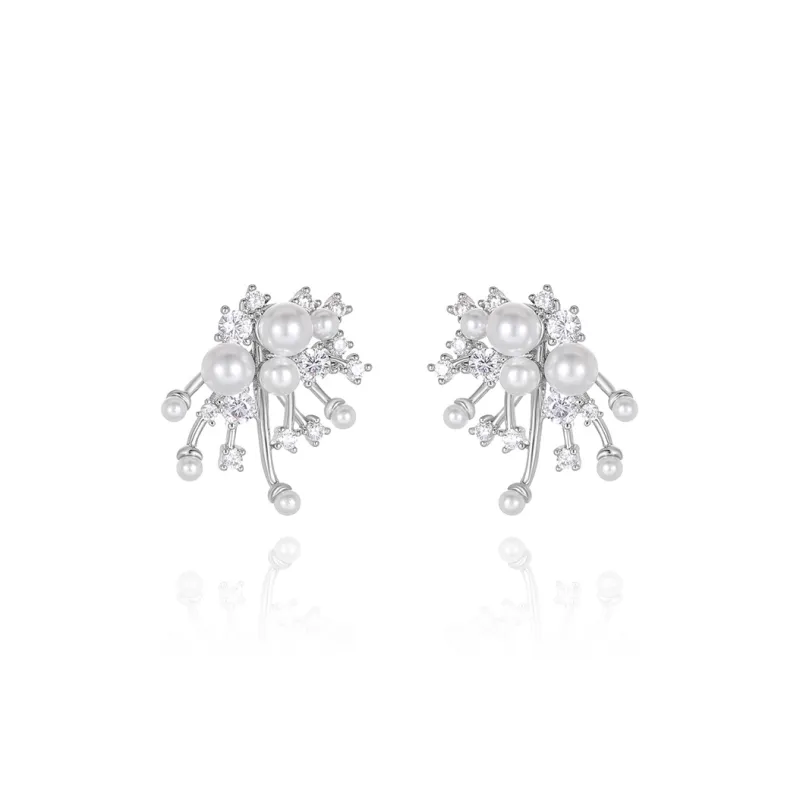 DODOGOGO Alloy S 925 Sterling Silver Stud Earrings Women's Silver-0