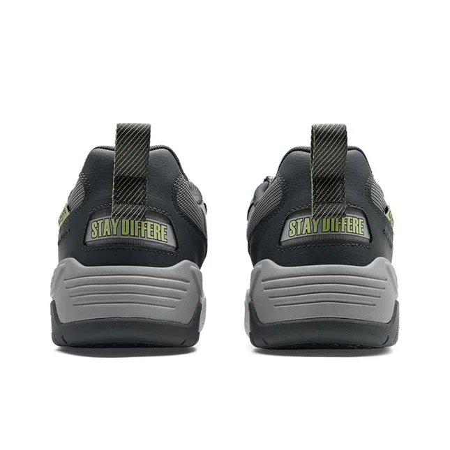 XTEP Wear Resistant Slip Resistant Low Top Skateboard Shoes Men's Charcoal Gray/Smoke Gray/Plain Elegant Gray-3