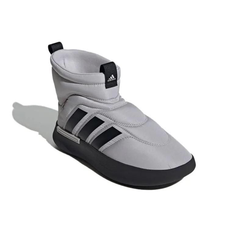 Adidas Adipuff Anti Slip Wear Resistant High Top Casual Shoes Unisex Gray-2
