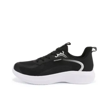 QIAODAN Cushioning Anti-Slip And Wear-Resistant Low-Top Casual Running Shoes Women's Black White