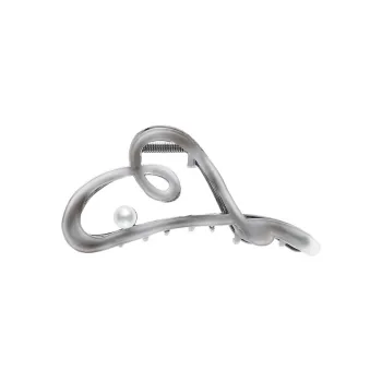 ROYALSASA Acrylic Faux Pearl Alloy Base Grip Hair Claw Clip Women's