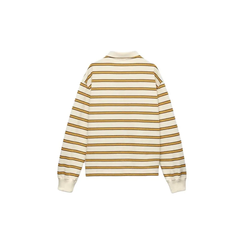 ZARA T-Shirt Women's Yellow Stripes-1