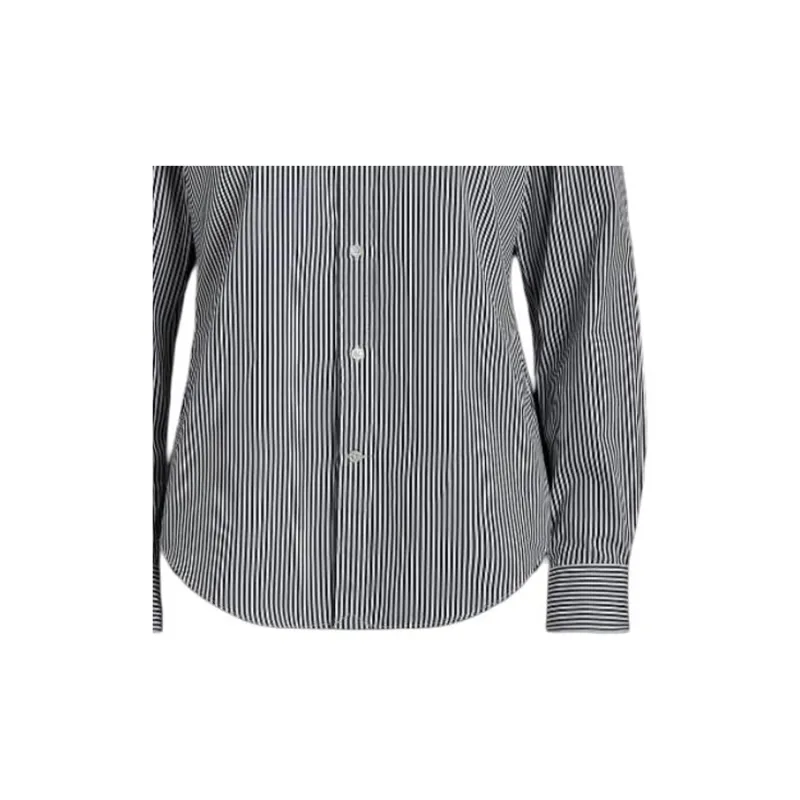 Polo Ralph Lauren Striped Cotton Shirt Women's Black-6