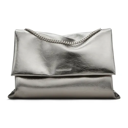 CHARLES&KEITH PU Messenger Bag Shoulder Bag Large Size Women's Black/Grey/Burgundy/Pewter
