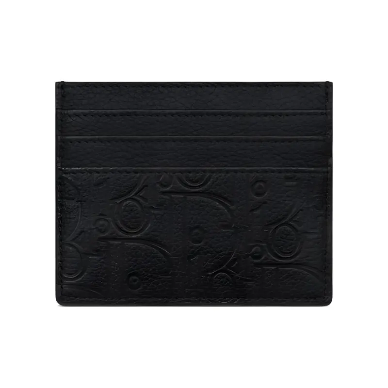 DIOR Cow Leather Card Holder Men's Black-2