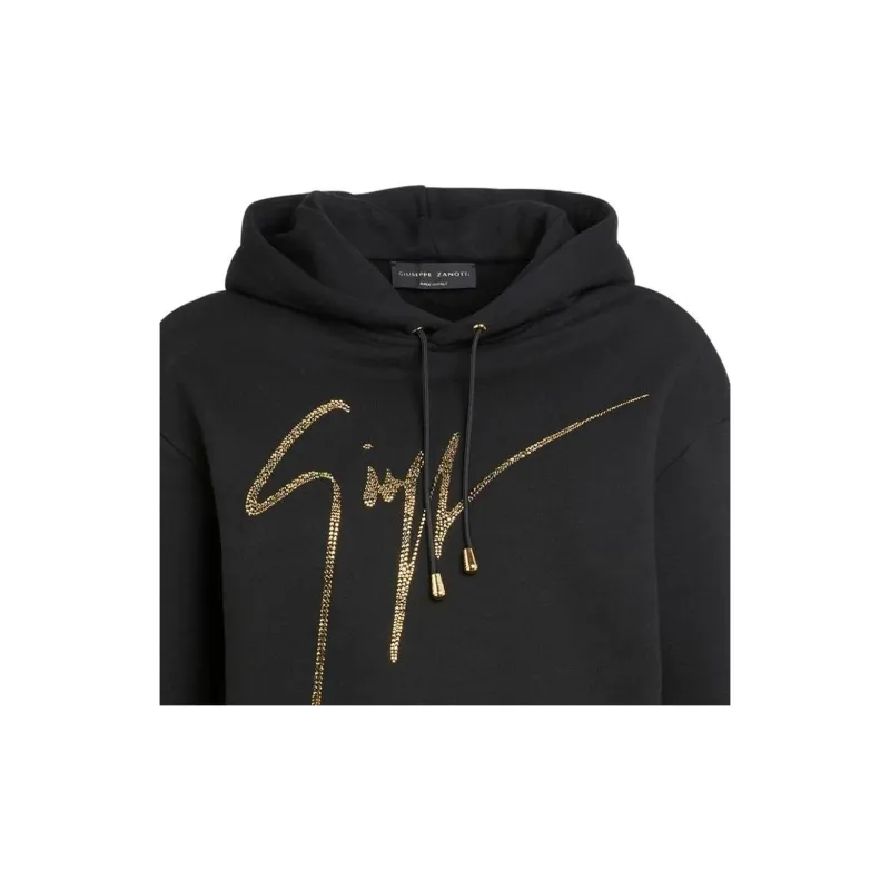 Giuseppe Zanotti Mailena Crystal logo Hoodie-5