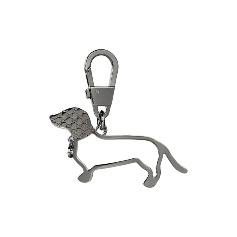 GUCCI Metal, Enamel Keychains Unisex Silver-2