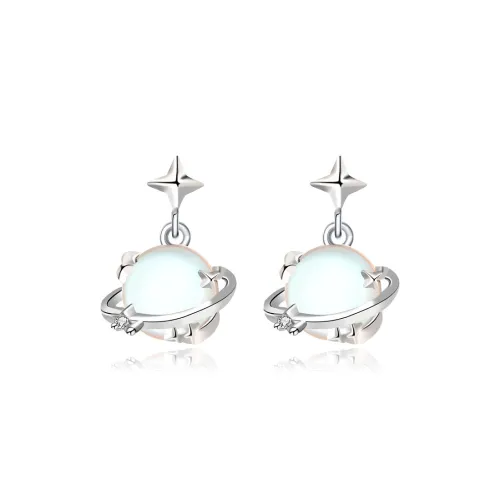 KEMLAIDA S925 Silver Stud Earrings Women's