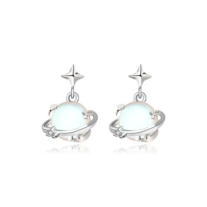 KEMLAIDA S925 Silver Stud Earrings Women's-0