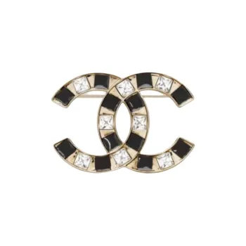 CHANEL   Brooches Unisex Black/Gold
