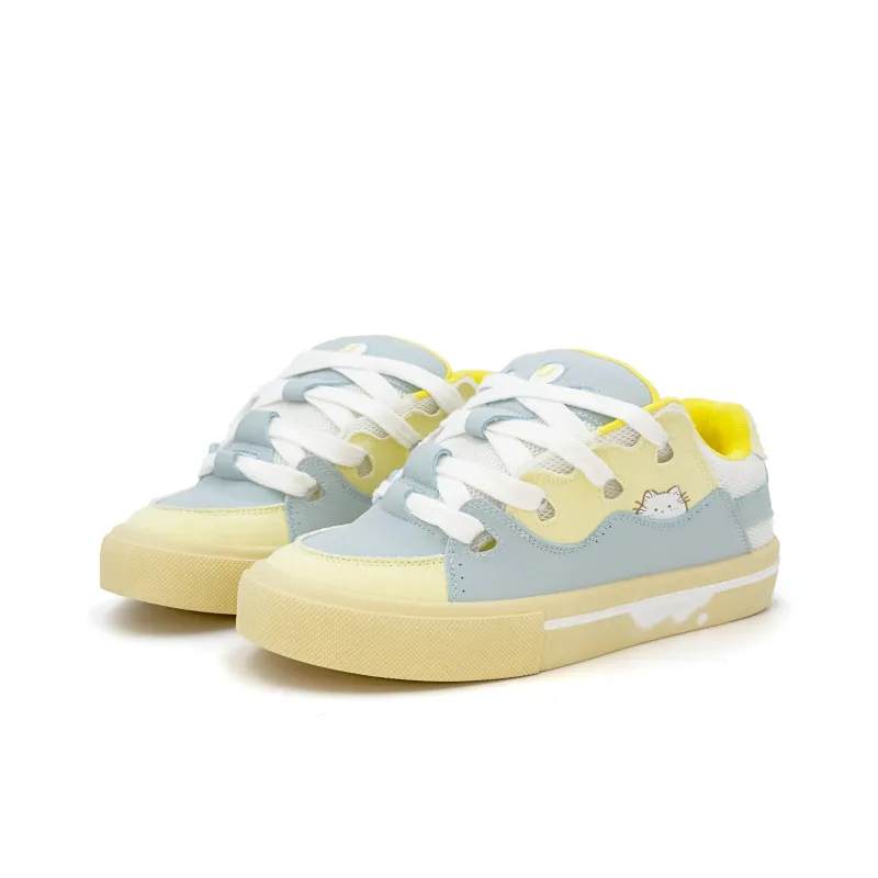 FULLXUAN Niche Cute Little Cat Students' Party Versatile Low-Top Skateboard Shoes Women's-3