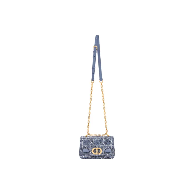 DIOR Cotton Crossbody Handbags Mini Women's Denim Blue-2