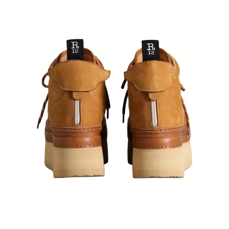 R13 Riot Low-Top Skateboard Shoes Women's Tan-4