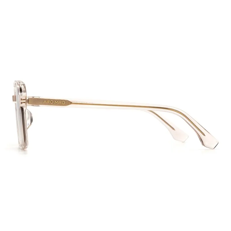 AIRO MIRO Plate Frame Square Oversized Frame Accentuates Face, Lightweight Sunglasses B3004 Unisex Pink-1
