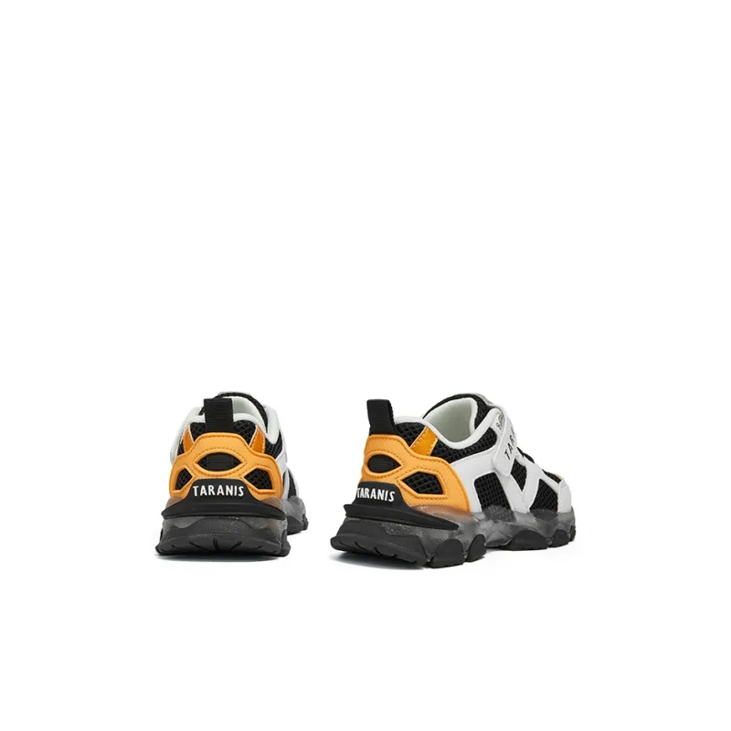 TARANIS Abrasion Resistant Breathable Kids' Running Shoes Black/White/Yellow Children Aged 3 7 Years Old-4