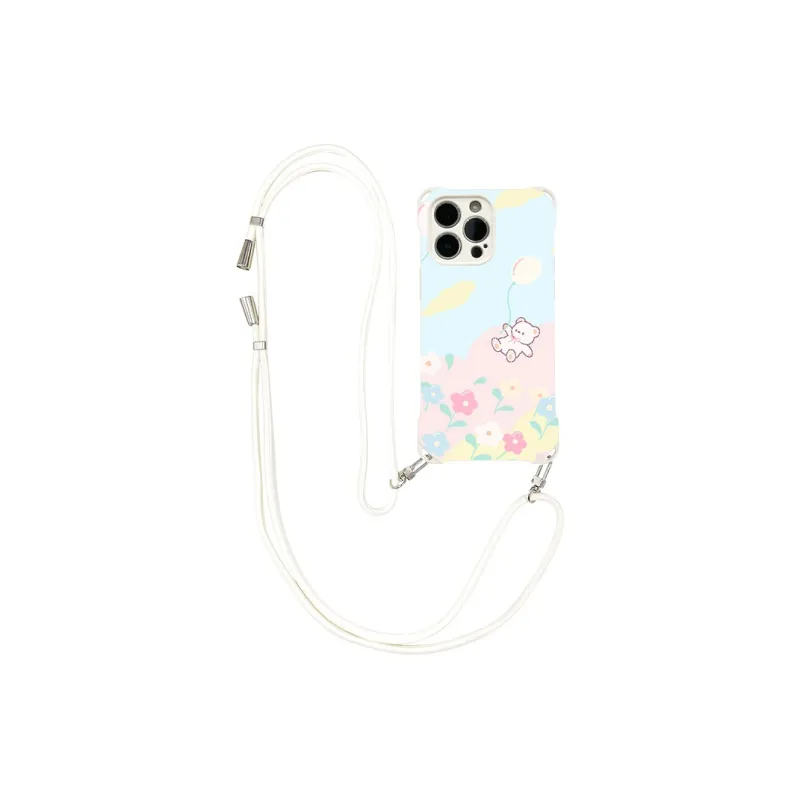 Sen Dog Silicone Material Cute Square Lanyard Crossbody Phone Cases Compatible With IPhone 16 Pro Max/Pro/Plus/15/14/13-4