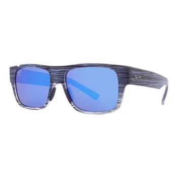 Maui Jim Nylon Rectangular Sunglasses Men's Blue