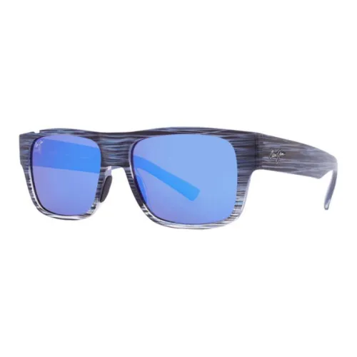 Maui Jim Nylon Rectangular Sunglasses Men's Blue