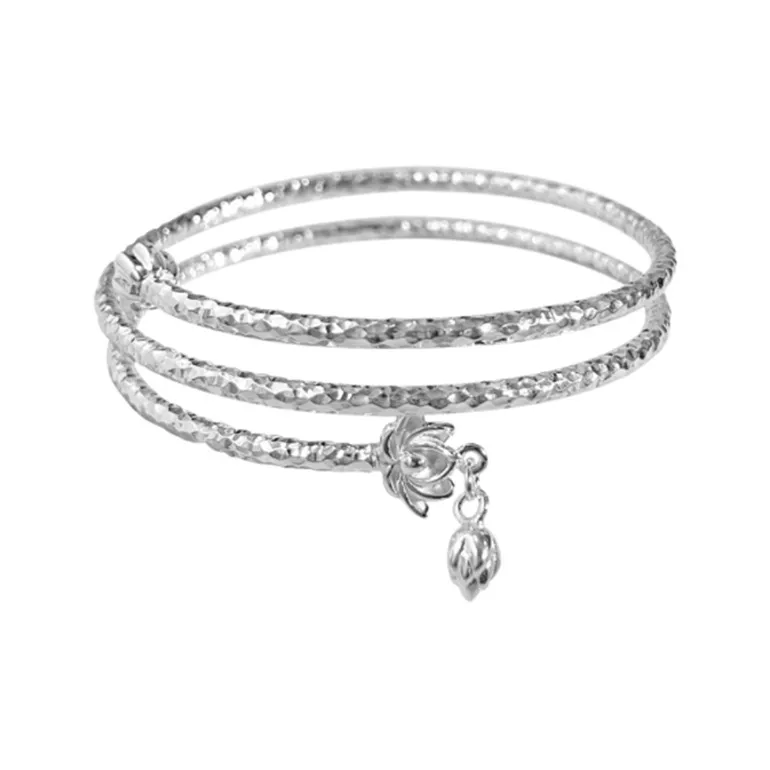 YINGNIXINDONG S999 Fine Silver Sterling Silver Bracelets Women's-0