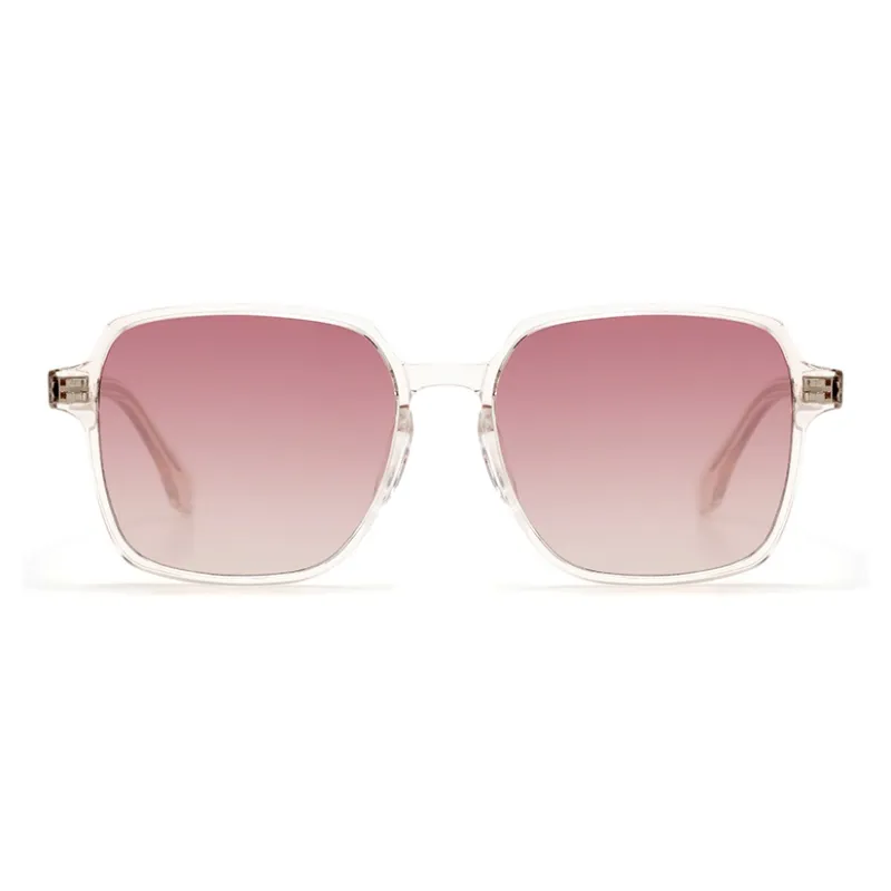 AIRO MIRO Plate Frame Square Oversized Frame Accentuates Face, Lightweight Sunglasses B3004 Unisex Pink-2