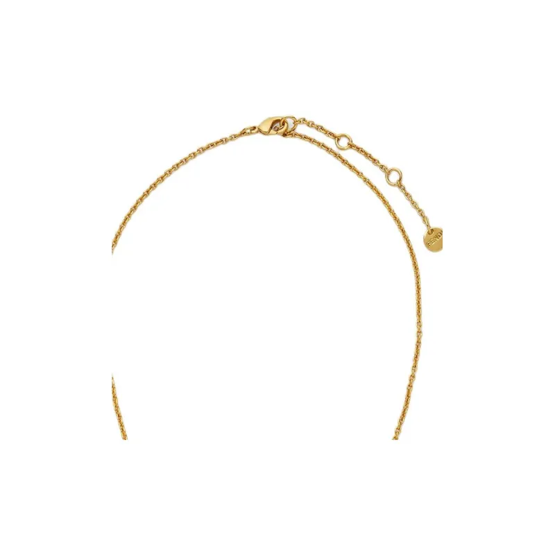 FENDI Artificial Crystal Necklaces Women's Gold-2