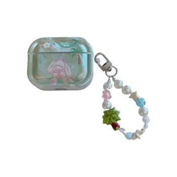 Baohuguang Compatible With AirPods 1/pro/3 TPU Summer Ins Cute Coconut Tree Rabbit Fully Enclosed Headphone Cases
