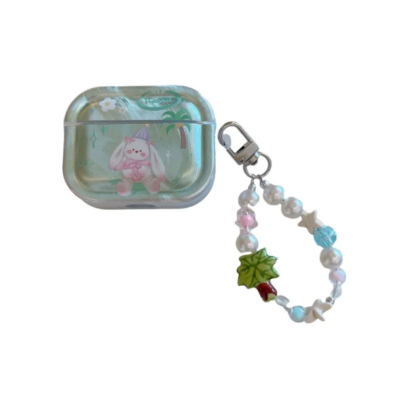 Baohuguang Compatible With AirPods 1/pro/3 TPU Summer Ins Cute Coconut Tree Rabbit Fully Enclosed Headphone Cases-0
