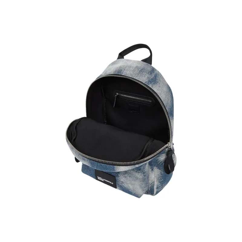 KARL LAGERFELD / Karl Lagerfeld Jeans Logo patch Denim Backpack-2