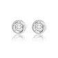 Donut Stud Earrings, Silver