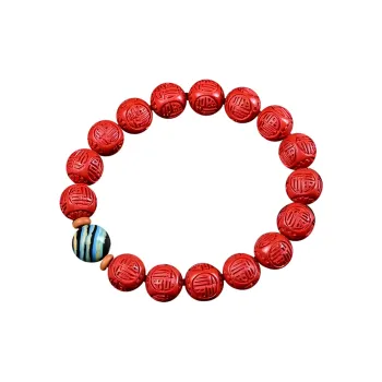 Stone On The Line Cinnabar Bracelets Unisex