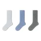 Men's Socks (Light Gray+Turquoise Blue+Dark Gray)