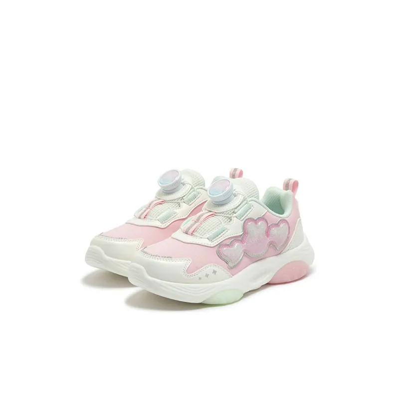 XTEP Non slip Support Low Top Kids Lifestyle Shoes Sail White Ice Pink Kids'-1