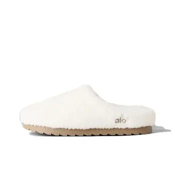 Alo Yoga Quiet Abrasion Resistant Closed Toe Slippers Unisex Ivory White