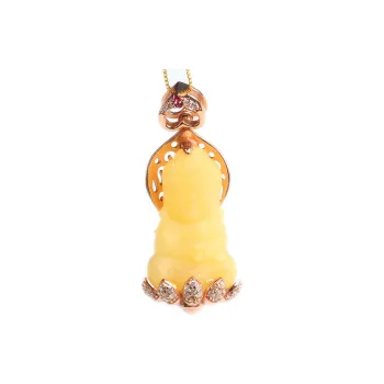 POSILAN Amber Beeswax Necklaces Women's