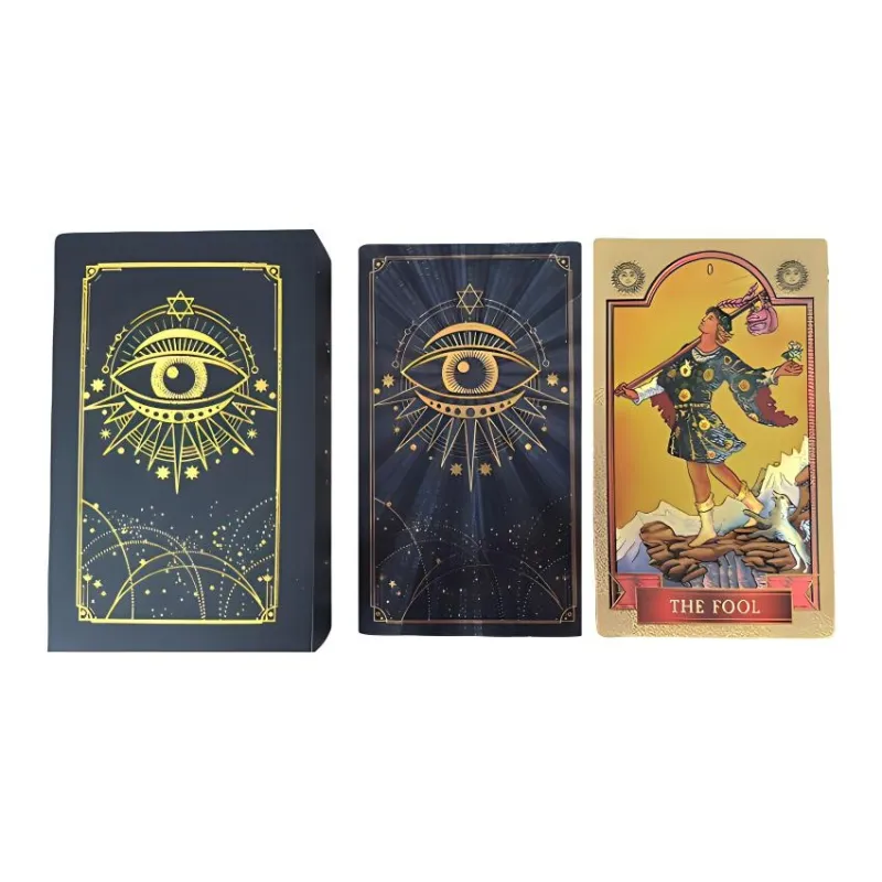 Imono Hand Eye Tower Of Gold Box With Color Printing And Foil Tarot Cards For Casual Party Card Beginners Board Games-4