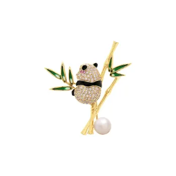 ROYALSASA Alloy Faux Crystal Faux Pearl Brooches Women's